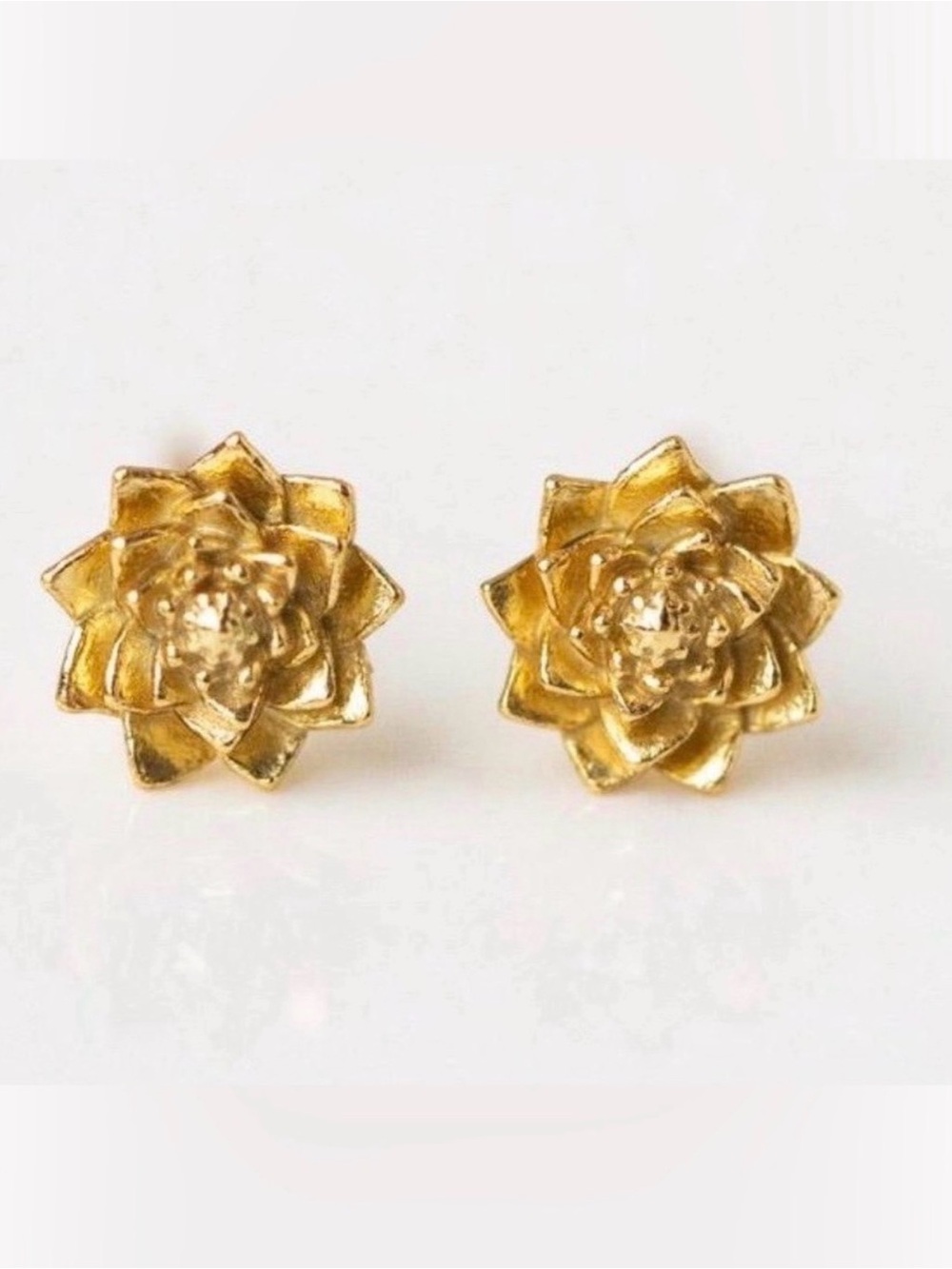 July Water Lily birth flower studs. Perfect for July birthdays coming up.